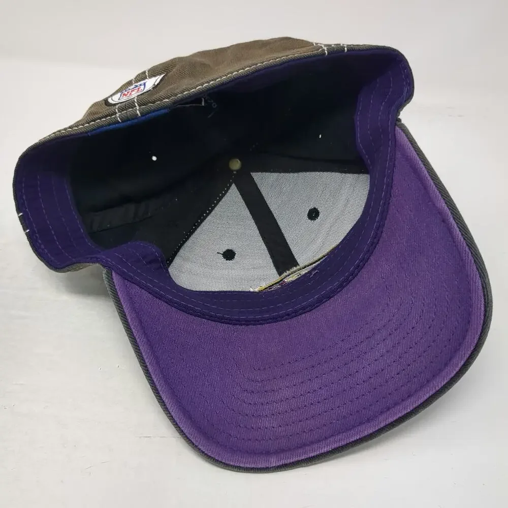 Baltimore Ravens NFL Reebok Cap Brown Purple XL Equipment Patch Logo Flex Hat